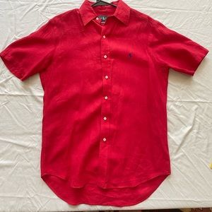 Polo Ralph Lauren Linen Button Up Tee